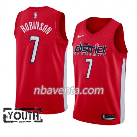 Camiseta Niños Washington Wizards Devin Robinson 7 2018-19 Nike Rojo Swingman